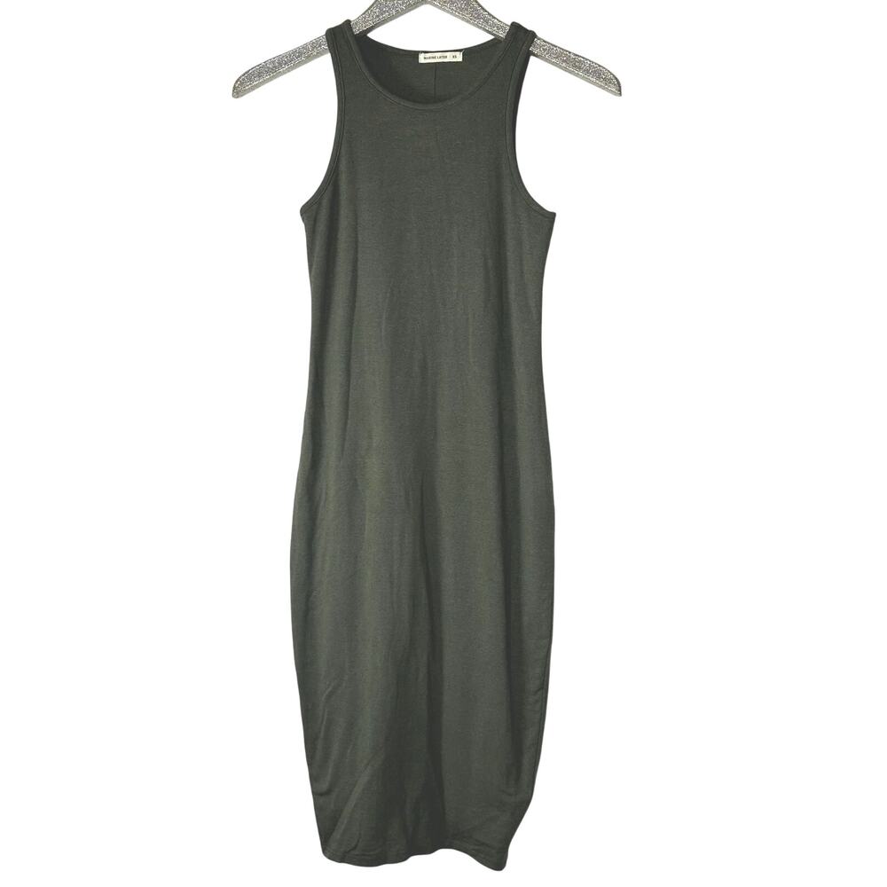 Marine Layer Dark Green Sleeveless Midi Dress